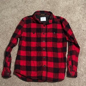 Denim & Flower Red and Black Checkered Men's Shirt